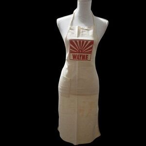 VINTAGE Wayne Feeds Full Apron Tie Back Barbeque Chef Cooking Farmhouse Farmcore